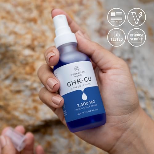 Neurogan GHK-Cu Copper Peptide Hair & Scalp Serum – 2400mg, 4% Copper Peptides – Fast-Absorbing, Water-Based Formula for Hair Softness & Shine - Cosmetic Dry Scalp Moisturizer Spray, Made in USA 157 Tablets