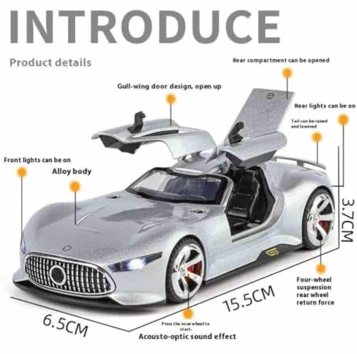 Image of Okean Mercedz Benz Gran Turismo SUV Car Die-Cast Model | Durable Alloy Metal | Pull Back Action Race Car Model | 1:32 Scale Pull Back Toy Birthday Gift for Kids | Openable Doors & Light- Multicolor