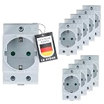 B+G E-Tech – Schuko Steckdose [GS16] für Hutschiene 16A 230V 2P+E – 10er 