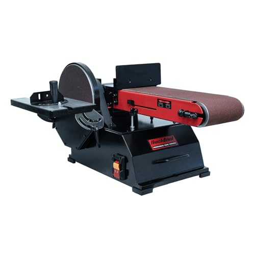 Image of BUCKTOOL 1-1 /2HP Bench Belt Disc Sander for Woodworking,6x48 inch Belt,10 inch Disc | Powerful Belt Sanders with 1836FPM,2510RPM,Quick Release for Large Workpieces,Stock Removal