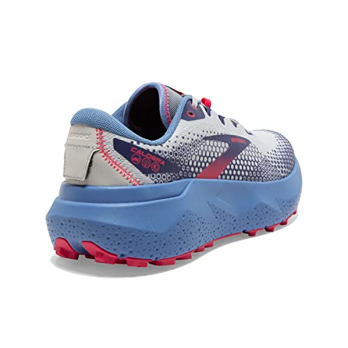 Brooks Women’s Caldera 6 Trail Running Shoe - Oyster/Blissful Blue/Pink - 9.5 Medium #TOP3