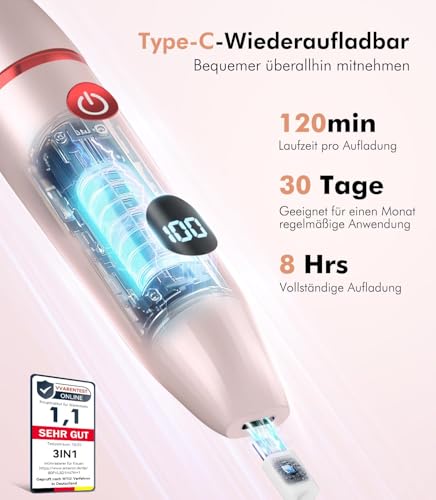 2026 Intimrasierer Für Frauen【 0 Irritation - 3D-Tiefenreinigung】【100% Wasserdicht -AquaBlock Nano】Rasierer Damen Intimbereich für Bikinizone, Gesicht und Körper 001 Bikini Trimmer