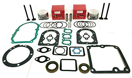 Compatible with Onan Engines B43, B48 Standard Pistons, Intake and Exhaust Valves, Gaskets & Seals Fits Onan Engines
