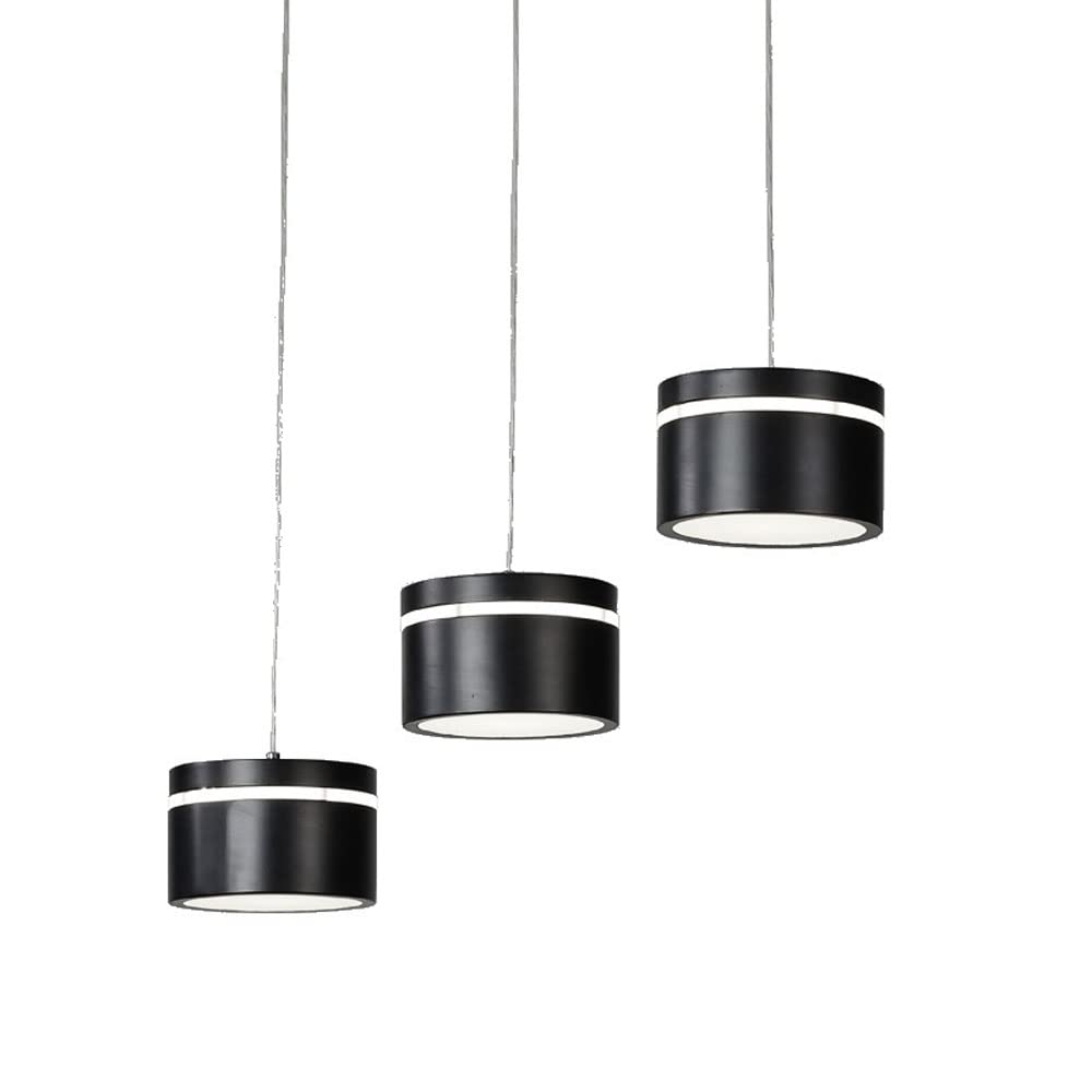 Luminaire suspendu minimaliste moderne LED noir pour table de repas