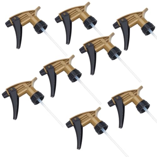 WEBEEDY 8 PCS Acid Resistant Trigger Sprayer Adjustable Nozzle Sprayers Ergonomic Design Heavy Duty Industrial Sprayer for Auto Clean Resistant Spray Head Replacement (Plastic Pipe Length: 11.6 inch)