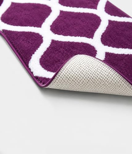 Image of Anti Skid Bedside Runner Carpet | Mat for Bedroom, Living Room, Floor and Home Decor (Purple, 2x4)