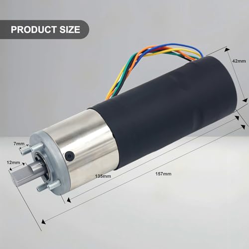Image of 236575 RV in-Wall Slide-Out Motor Compatible with Lip-pert Schwintek in-Wall Slide System for RV Travel Trailer and Camper, 300:1 High Torque Gear Ratio, 12V IG-42 10mm Motor Assembly
