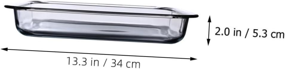 1pc Rectangular Glass Baking Pan Lids Oven Casserole Dish Heat-resistant Glassware for Oven