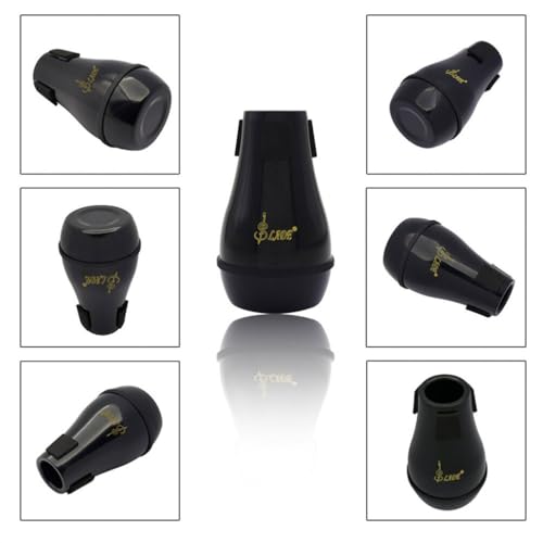Supvox T041T5250512ZQ225KIR9 1Pc Trombone Mute Trombone Bucket Mute Tenor Slide Trombone Part Trombone Practice Silencer Tenor Trombone Muffler Plastic Tenor Trombone Muffler Trombone Mute Device Black Abs thumb #8