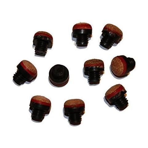 Impi Sports 10 Stück einschraubbare Billard-Queue-Spitzen 12 mm mit M8-Kunststoffgewinde Cover