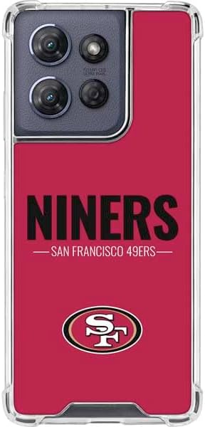 Skinit Clear Phone Case Compatible with Moto G Stylus 5G (2025) - Officially Licensed NFL San Francisco 49ers Double Vision Design