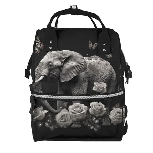 Sac à dos à langer femme grand volume style décontracté éléphant