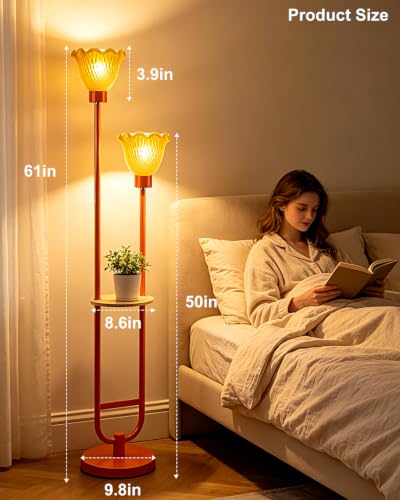 Image of Lightdot Globe Floor Lamp with LED Bulbs Included, Dimmable Floor Lamps,Unique Modern Standing Tall Lamp for Bedroom Living Room /Sofa Beside /Corner Decor-Gold