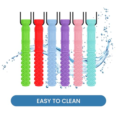 6 Pack Sensory Chew Necklaces, Chewable Silicone Necklaces for Chewers with Autism, ADHD, SPD, or Special Oral Motor Needs - Image 7