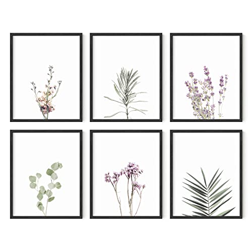 HAUS AND HUES Floral Prints & Plant Posters – Set of 6 Botanical Wall Art, Wildflower and Minimalist Plant Prints (8