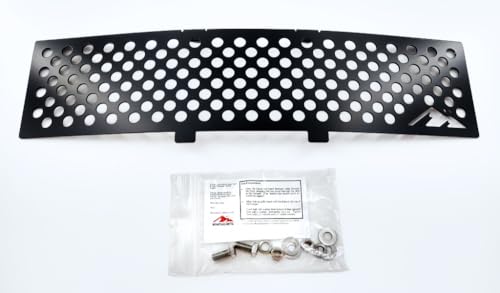 Mountains2Metal 100-310-1 Bullet Holes Powder Coated Black Stainless Steel Bumper Grille Insert Compatible cover