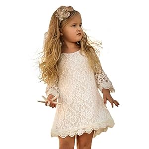 Cutiego Flower Girl Dress Toddler Dresses Vintage Rustic Dress Baby Girl Baptism Dress