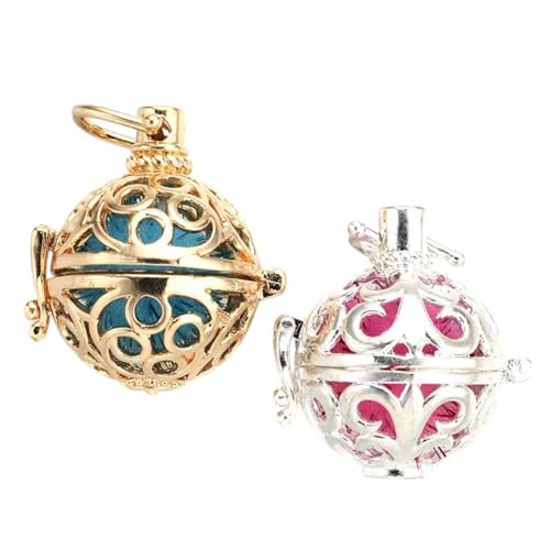NTHUEANLONE New 2026 Mexico Chime 1Pcs Aromatherapy Jewelry Music Ball Caller Essential OriI Diffuser Lockets Pendants Without Chain Fashion Accessories Creative Gift