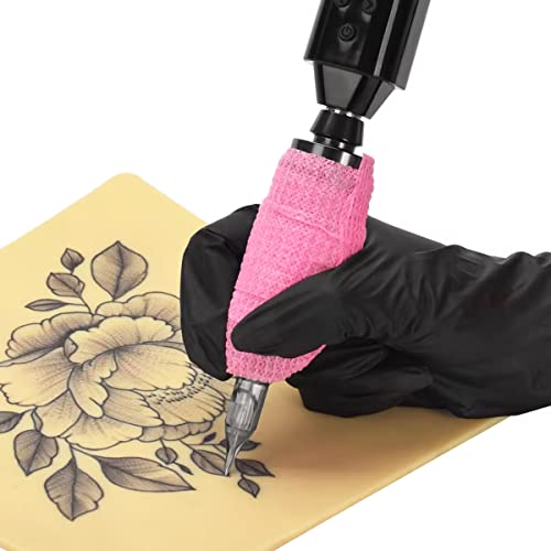 Arcimatto Tattoo Machine Tape, 6 Pcs Self-Adhesive Bandage 2" X 5 Yards Tattoo Grip Wrap Cover Breathable Cohesive Elastic Bandage Rolls For Tattoo Machine Tube Accessories, Sports Tape (6Pcs Mixed) #TOP4