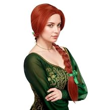 karlery Women Girl Long Red Ginger Braided Wig Princess Cosplay Wig Heat Resistant Synthetic Fiber Brethable Adjustable Size for Halloween Costume Party