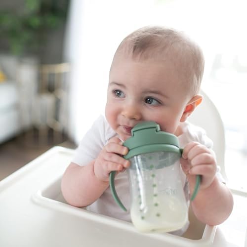 Dr. Brown's Milestones Baby's First Straw Cup Sippy Cup with Straw 6m+, 9oz/270ml, Olive Green — view 13