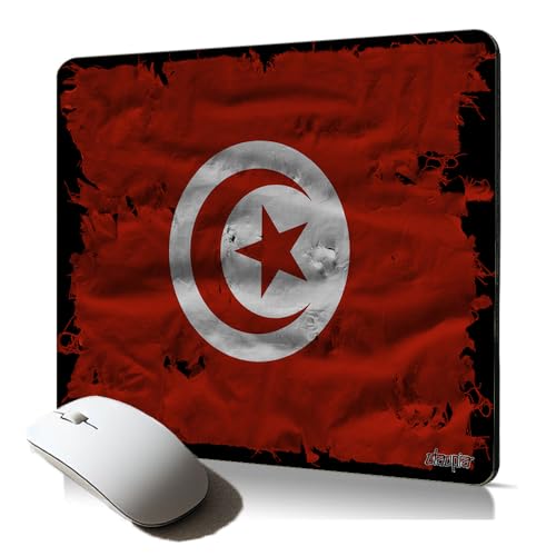 utaupia Tapis de Souris Souple Drapeau Tunisie Tunisien Foot Coupe d'afrique Accessoire résistant pc Fixe Bureau Gaming