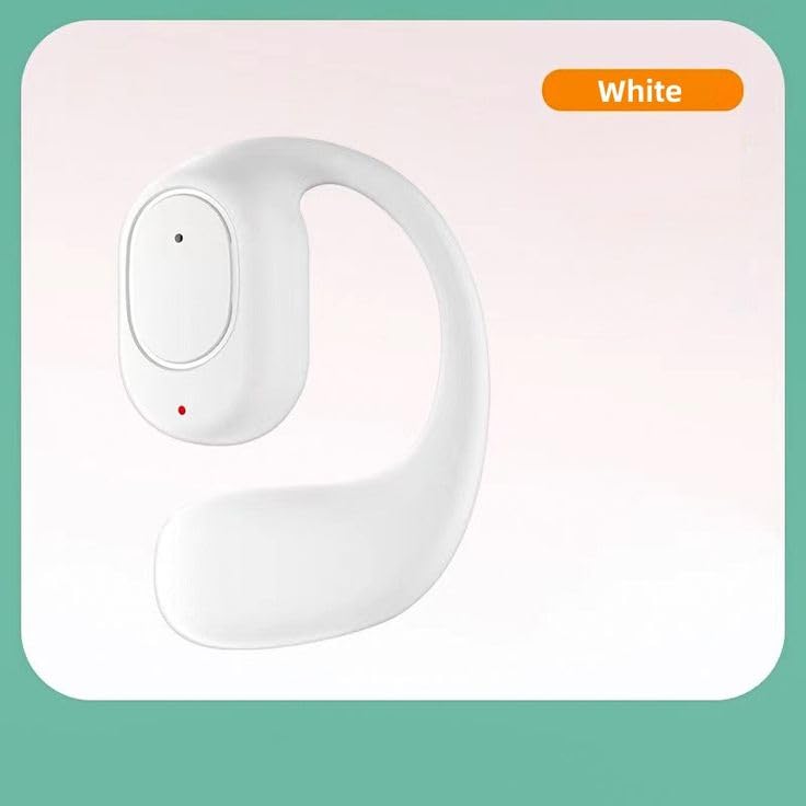 Image of Open-Ear Wireless Earphones | Bluetooth 5.3 Earbuds | Smart Sensor Motion Control | Comfortable Clip-On Design | Long Battery Life | Sweat-Resistant | Hands-Free Calling Earphones (White)