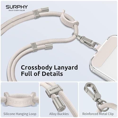 Image of SURPHY Phone Lanyard Crossbody, Phone Strap Crossbody with 2 Tether Tabs