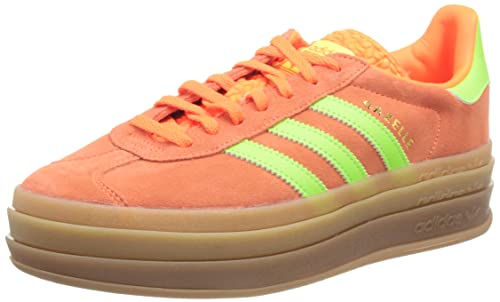 Image of adidas Gazelle Bold Women's Trainers, Solar Orange Solar Green Gum M2, Size 9.5