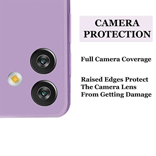 Image of A rtistque Liquid TPU Silicone Matte Shockproof Flexible with Camera Protection Soft Back Cover Case for Samsung Galaxy M13 5G - Purple