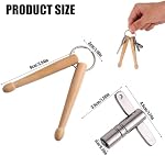 Mini Drumsticks Keychain, Wooden Drum Sticks Key Chain with Drum Tuning Key Set Percussion Tuner Tools Kit Accessories for Women Men Musicians Music Lover Musical Instruments Drummer Gift