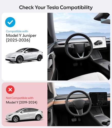 Image of Wigoo 2026 Tesla New Model Y Juniper Accessories Sunshade Roof [Never Sag, Nano Ice-Crystal Coatings] 3-Gen Heat Insulation Glass Roof Sun Shade, Accessories for Tesla Juniper Model Y, Interior Gray