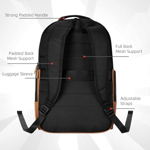 Image of Safari Dart 3 24L College backpack, 2 compartments, 17 inch laptop compatible, Smart trolley sleeve, Front pocket, college backpack bags for women and men, travel bag, Ideal for Students, Color - Black