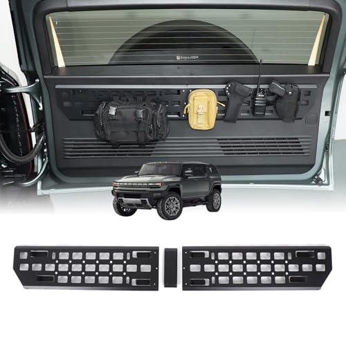 Yinanlutos Tailgate Storage Molle Cargo Shelf Compatible with Hummer EV SUV 2024 2025 2026 Accessories Rear Trunk Door Hanging Bag Organizer Holder Multifunctional Storage Mount 1PCS