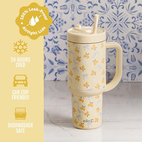 Ello Oasis Vaso Térmico de Acero Inoxidable 30oz con Pajilla, Color Main Squeeze miniatura 5