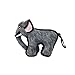 TUFFY - World's Tuffest Soft Dog Toy - Zoo Junior Elephant - Multiple Layers. Made Durable, Strong & Tough. Interactive Play (Tug, Toss & Fetch). Machine Washable & Floats