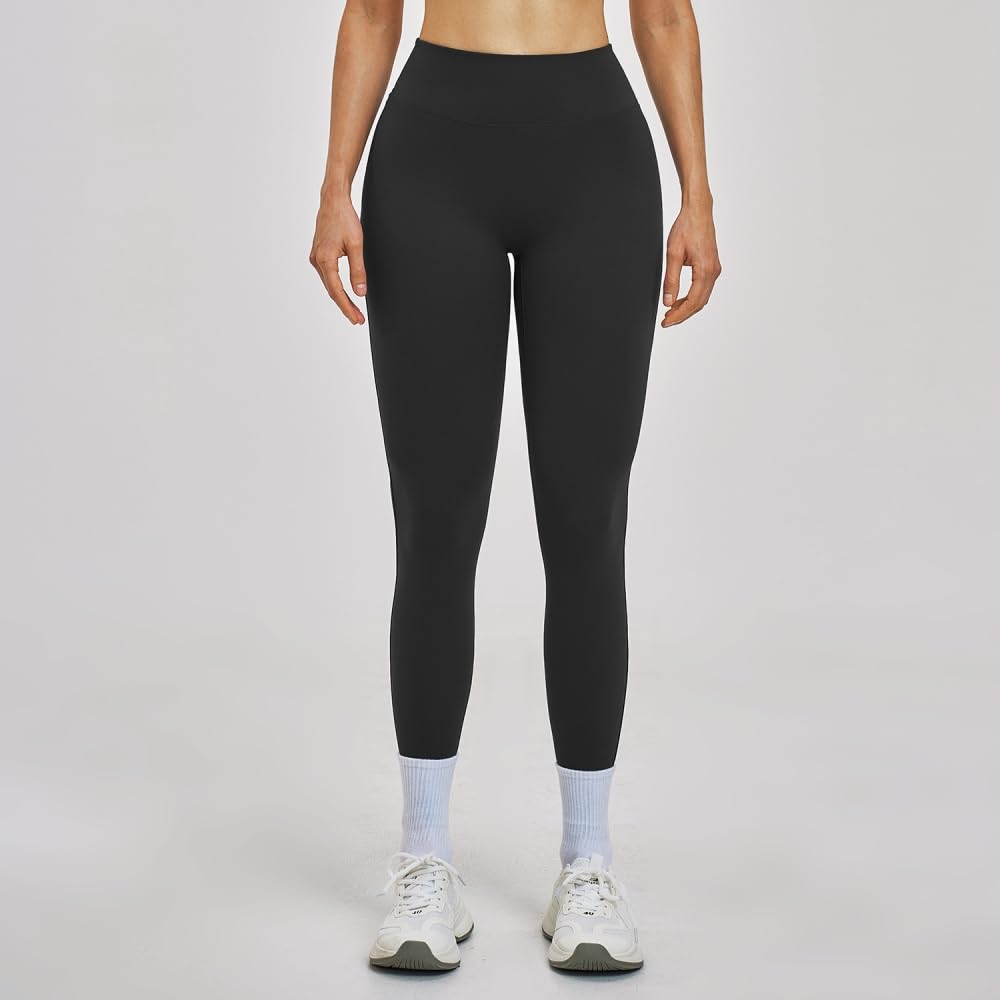 DYRBF Leggings da donna a vita alta per yoga, tinta unita, estivi, da corsa, traspiranti, ad alta elasticità, pantaloni per allenamento da donna, palestra e ciclismo