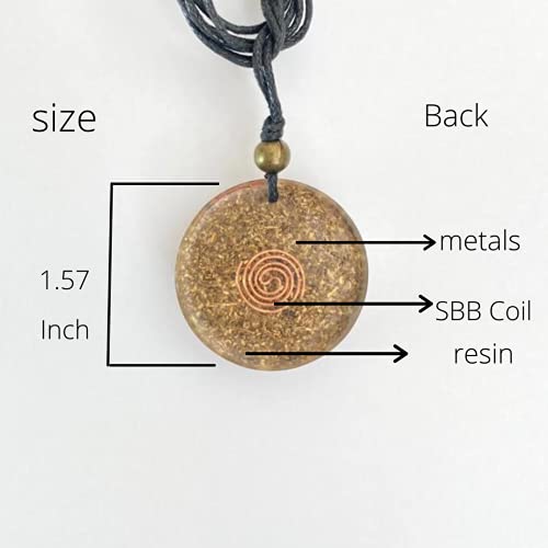 Orgone Necklace, Protection, Symbol Flower Of Life, Sacred Geometry, With Stone Turquoise,Rose Quartz- Sbb Coil, Reiki, Yoga, Healing Crystals,Orgonite Pendant Handmade, Arte Orgones #TOP4