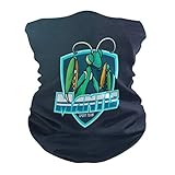 Black Green Mantis Face Protection Mask Scarf Bandana UV Dust Proof for Cycling Hiking Outdoor Boys Girls Adult with Pocket for Filter