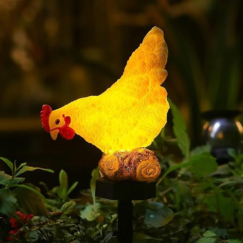 Outdoor Chicken Solar Lights: Garden Decor for Outside Patio Yard...