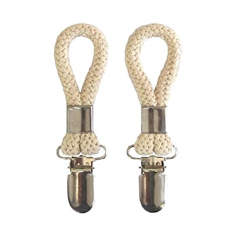 Tredoni 2 Pinzas de Toallas - Soportes de Colgar Tela, Bucle de Algodón Trenzado Cover