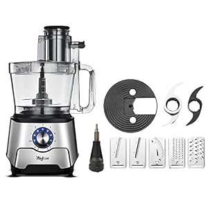 Magiccos 14-Cup Food Processor, 1000W Motor, Storage Drawer, Inox Color
