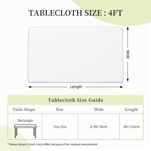 Miniatura 7 de MOOCOM Mantel rectangular, cubierta de borde elástico ajustable, manteles de decoración del hogar, cubiertas de derrames para comedor de interior,