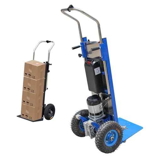 Carretilla Eléctrica De Mano - Subir Y Bajar Escaleras, Capacidad De Carga (400kg), Batería Extraíble, Motor Sin Escobillas De 1200w, Ahorro Trabajo Y PráCtico,001