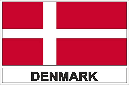 Akachafactory Autocollant Sticker Drapeau DK Danemark