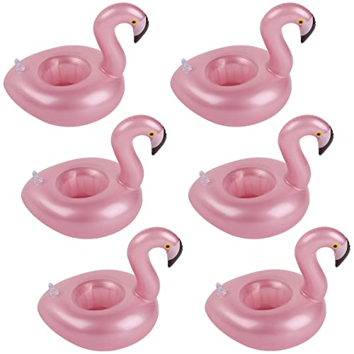 Kleeblatt Pool Drink Floaties Flamingo Inflatable Drink Holders Floating Cup Holders Drink Floats for Pool Party