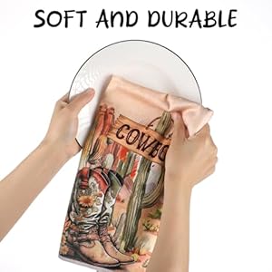 Western Kitchen Hand Towels - Set of 6 Cowboy Horse Country Wild West Rodeo Dish Towels Decor Absorbent Drying Microfiber Tea Towel Accessories Farmhouse Home Bathroom Housewarming Gifts Western Kitchen Hand Towels Set of 6 Cowboy Horse Country Wild West Rodeo Dish Towels Decor Absorbent Drying Microfiber Tea Towel Accessories Farmhouse Home Bathroom Housewarming Gifts