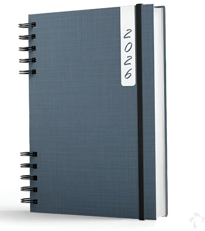 Agenda diária com capa dura