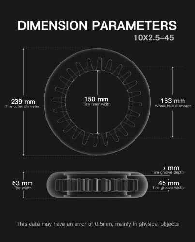 Stio Solid Rubber Tire 10 Inch For Ninebot Segway Max G30 G30P G30Lp Kickscooter Front/Rear Tire Dual Shock Absorption Honeycomb Explosion-Proof Kick Scooter Tyre Replacement Accessories 2Pcs #TOP4