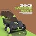 Earthwise LSW70021 21-Inch Leaf & Grass Push Lawn Sweeper, Width, Black